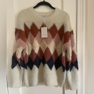 Cozy Luxe Argyle Sweater